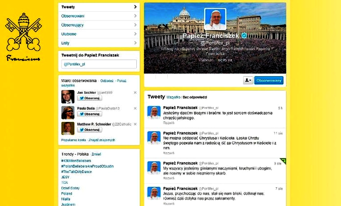 Папа на Твіттері