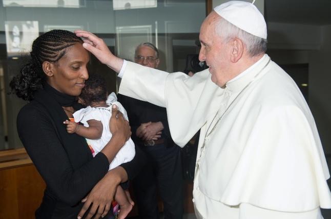 Меріам Ібрагім і Папа Франциск