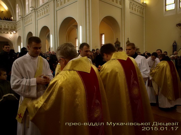 Троє нових дияконів у Мукачівській дієцезії