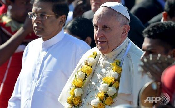 Папа на Шри-Ланці