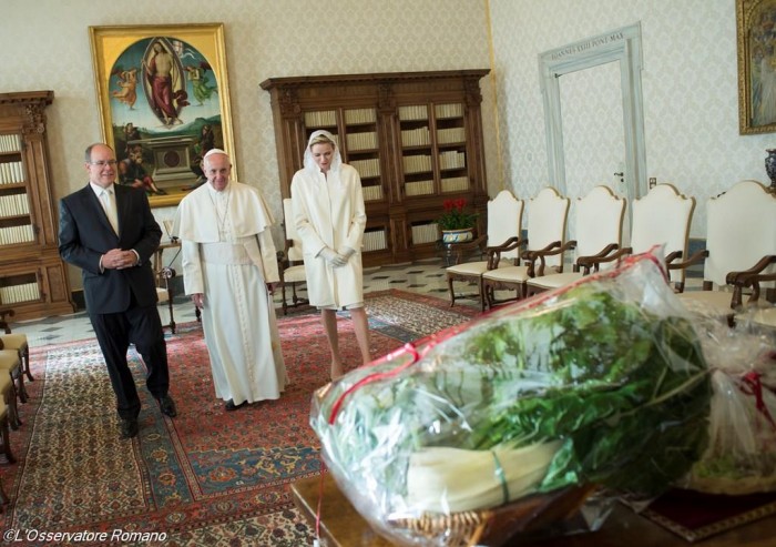 Князь Монако з дружиною у Папи Франциска