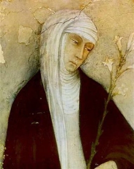 Андреа Ванні Св. Катерина Сієнська. Фреска. Сієна, Церква Сан Доменіко. 1400 р.