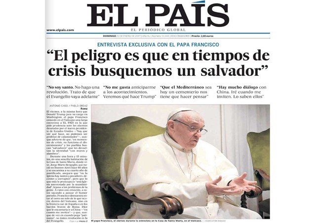 El País Папа інтерв'ю